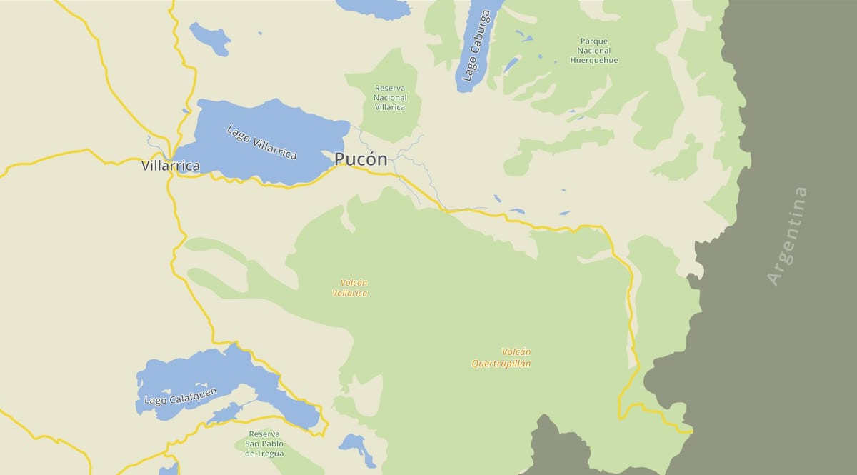 Karta pucon Čile