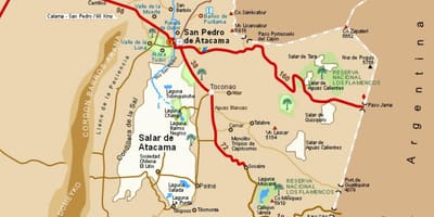 Karta atacama u Čileu